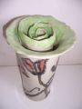 Vase acec système pique-fleurs integréé - hauteur 28 cm - VASES