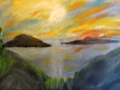 Coucher de soleil - Peintures à l'huile