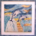 La dans des Dauphins - NATURE  - Emaux de grès